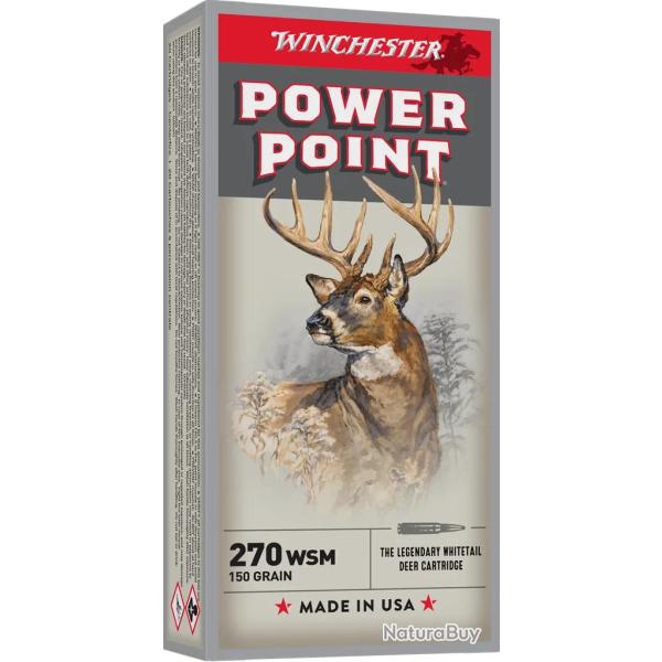 Balles de chasse Winchester Power Point 150 gr