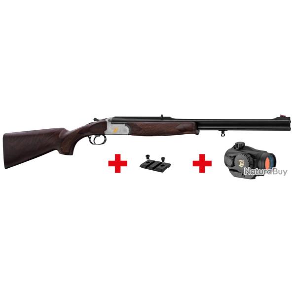 Pack Express Renarto Baldi Premier Acier - crosse FX Wood + Point rouge Nikko Stirling Flash 9,3 x 7