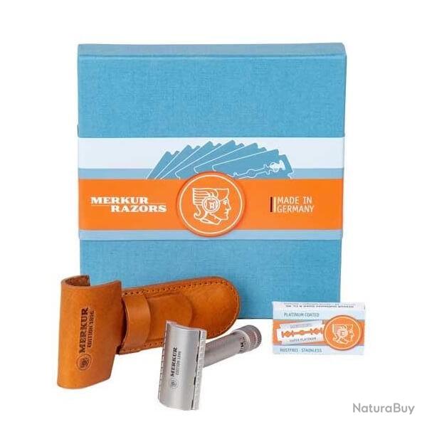 Coffret Rasoir Merkur "First Edition" �tui en cuir 34.106