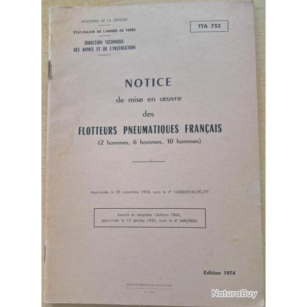 TTA 752 Flotteurs pneumatiques Fran�ais