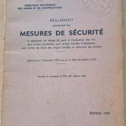 TTA 207 Mesures de s&eacute;curit&eacute; ex&eacute;cutions des tirs armes portatives et lourdes d'infanterie...