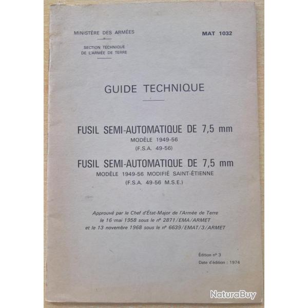 MAT 1032 Fusil semi-automatique de 7,5mm