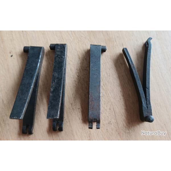 4 ressorts � lames pour platine Fusil chasse ou pistolet ancien