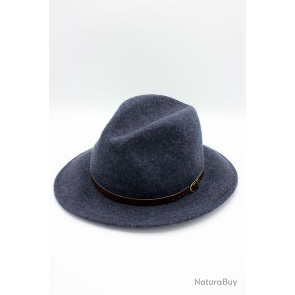 Chapeau Feroda classique chin� bleu-marine