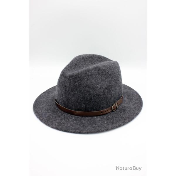 Chapeau Feroda classique chin� gris-fonc�