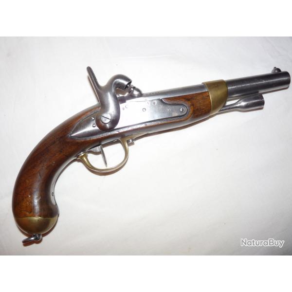 Pistolet � percussion Fran�ais Mod�le 1822 T bis - Manuf Roy de Maubeuge 1826.