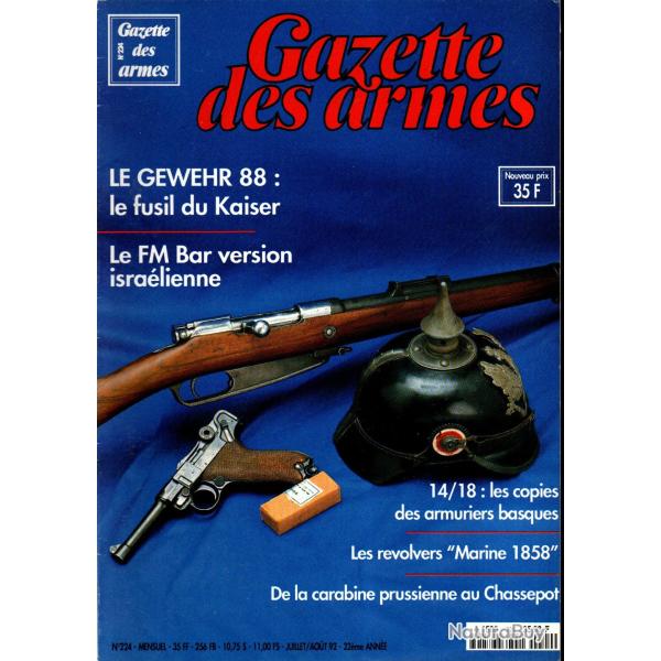 gazette des armes 224 gewehr 98, smith et wesson espagnol, stormdolk mod.1917, fm bar am�ricain