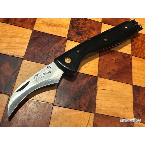 Couteau � champignon l�opard avec brosse