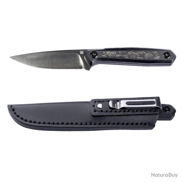 Couteau Real Steel Dex Apex Lame Acier M390 Manche Carbone & Black G10 �tui Kydex RS3501FD