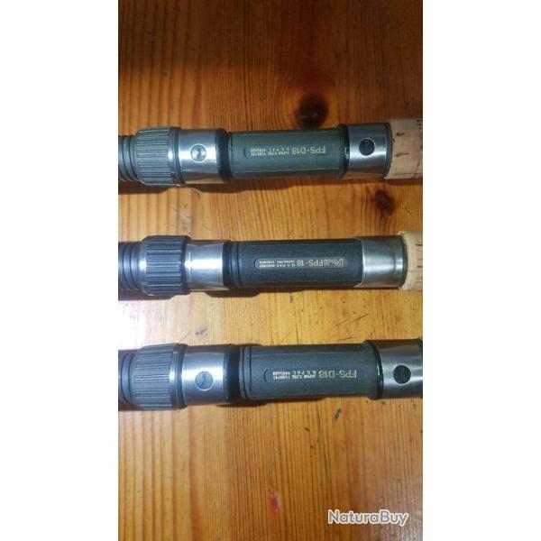 3 cannes � carpe anglaises fabriqu�es � la main - comme neuves