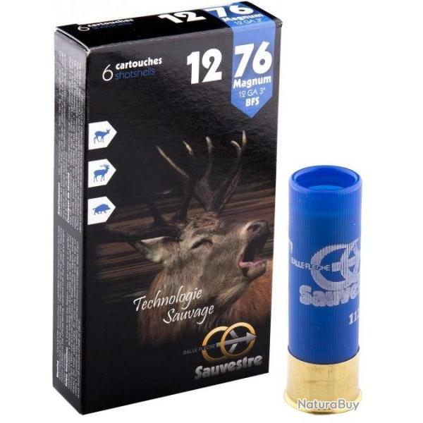 Cartouches Sauvestre Grand Gibier Magnum - Cal. 12 x5 boites