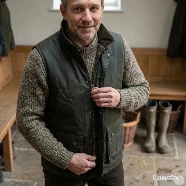 Gilet Walker and Hawkes Winchester Vert Coton Cir�