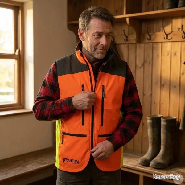 Gilet de traque Francital Atalante 7 Poches Zipp�es ISO NF