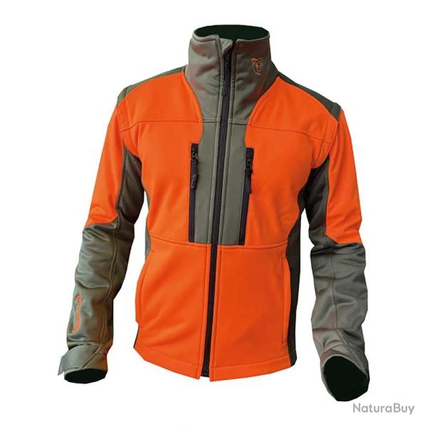 Veste Francital Softshell Chambaran Orange manches amovibles norme NF S 74 567
