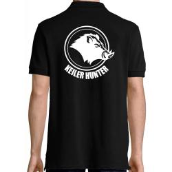 Polo Keiler Hunter noir manches courtes logo 2