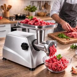 Hachoir &agrave; viande professionnel 550W fonte aluminium 3-5-8mm