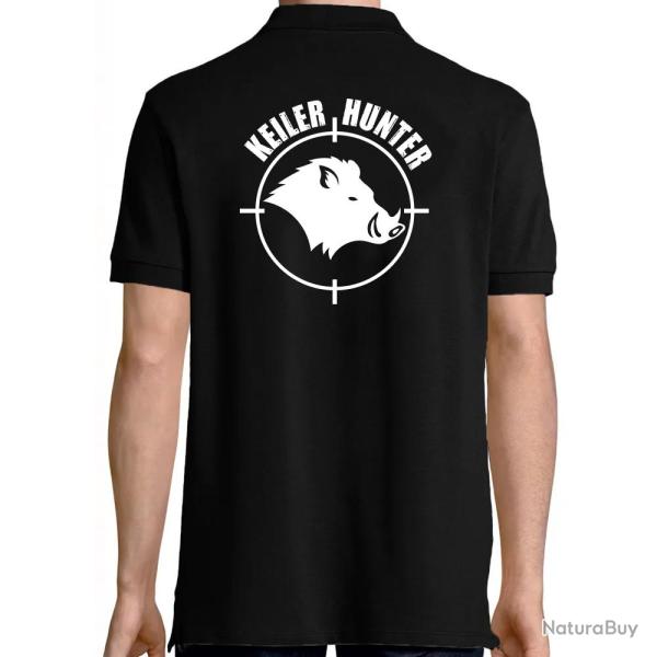 Polo Keiler Hunter noir logo 1