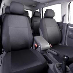 Housses monospace Catania noir 5 places avec appui-t&ecirc;tes