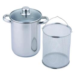 Cuiseur asperges inox 16cm avec panier vapeur int&eacute;rieur