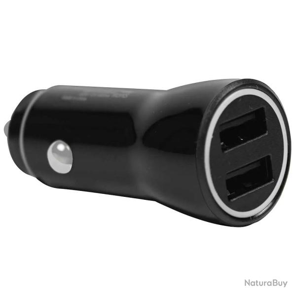 Chargeur voiture double USB-A 1A pour smartphone et GPS