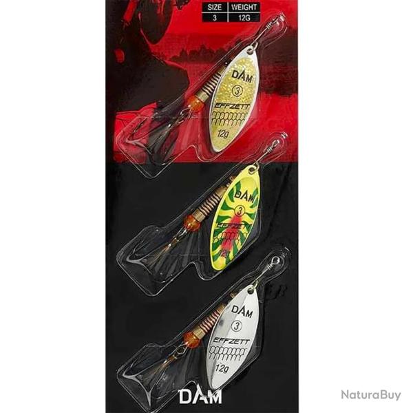 Pack 3 cuill�res tournantes DAM - Leurres carnassiers p�che
