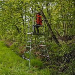 Mirador pliable aluminium 1,25m 19,5kg transportable coffre