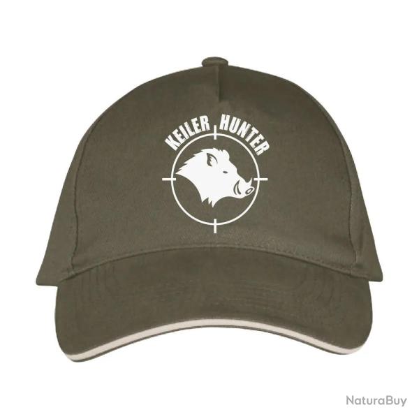 Casquette Keiler Hunter Coton Army/Beige R�glable logo 1