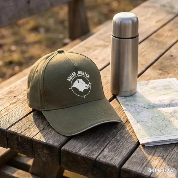 Casquette Keiler Hunter Coton Army/Beige R�glable logo 1