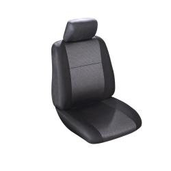 Housse si&egrave;ge avant Catania noir 2 parties avec appui-t&ecirc;te
