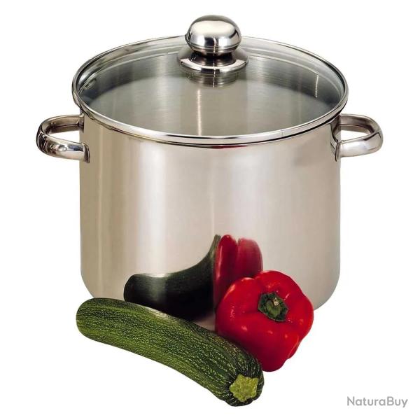 Marmite acier inoxydable avec couvercle tous feux 19 L