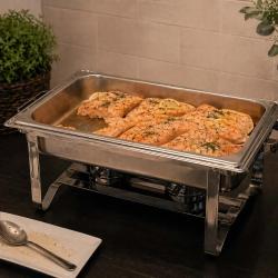 Chafing Dish Inox Bain-Marie 60x36x32cm Buffet Couvercle
