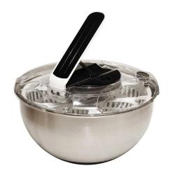 Essoreuse &agrave; salade acier inoxydable &agrave; piston 28x17,5cm