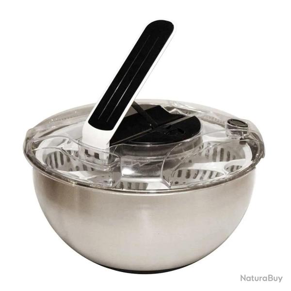 Essoreuse � salade acier inoxydable � piston 28x17,5cm