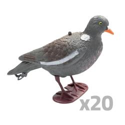 Lot de 20 Appelants Pigeons au pos&eacute;