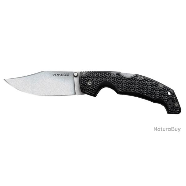 Couteau Cold Steel Voyager Large - Lame Clip Point 102mm - Manche Griv-Ex - Clip r�versible