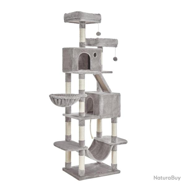 Grand arbre � chat tour de jeu 206 cm gris clair 12_0005986