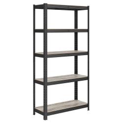 &Eacute;tag&egrave;re &agrave; 5 niveaux 150 x 75 x 30 cm charge lourde totale 650 kg (130 kg/niveau) &eacute;tag&egrave;re de style i