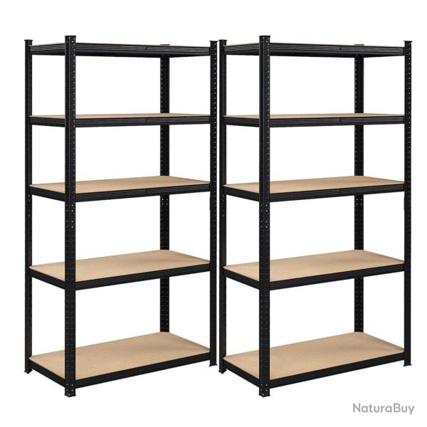 �tag�re charge lourde m�tallique 200 x 100 x 50 cm 5 niveaux charge totale 875 kg (175 kg/niveau) �