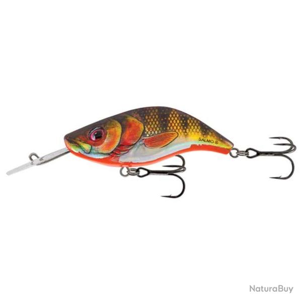 Poisson Nageur Salmo Sparky Shad Flottant 4cm 3,5g 4cm Yellow Holographic Perch