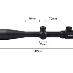 Lunette de tir 10-40x50 SFP r&eacute;ticule lumineux avec colliers aux choix