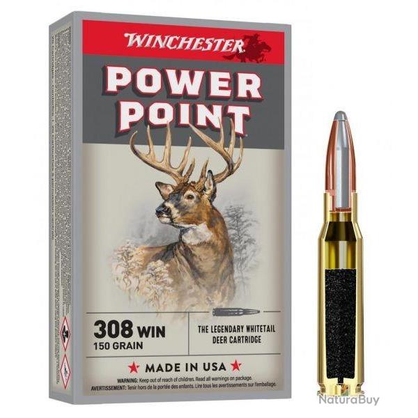 WINCHESTER cal.308 Win Power Point 150 grains - 9.7g X20