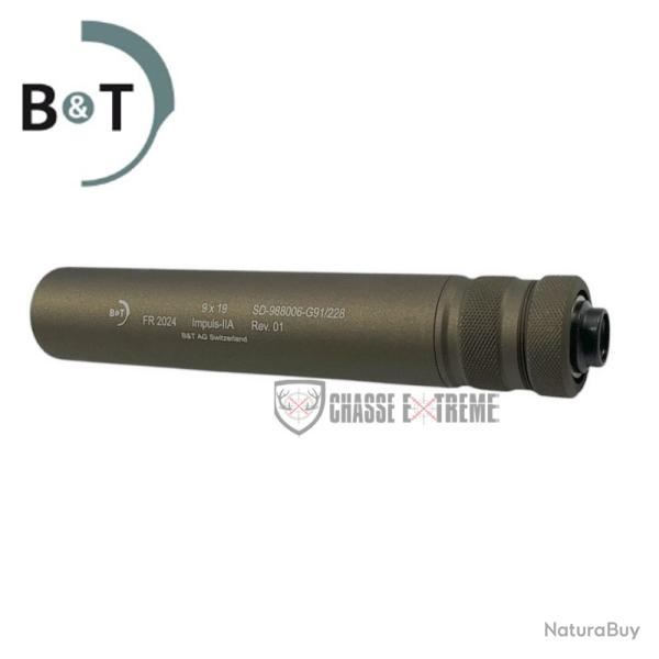 Silencieux B&T Impuls-IIA 1/2x28 Cal 9x19 pour Glock Midnight Fde