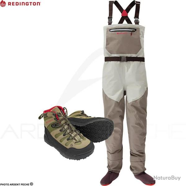 Pack Waders REDINGTON Sonic-Pro GREY + chaussures Forge caoutchouc XXL