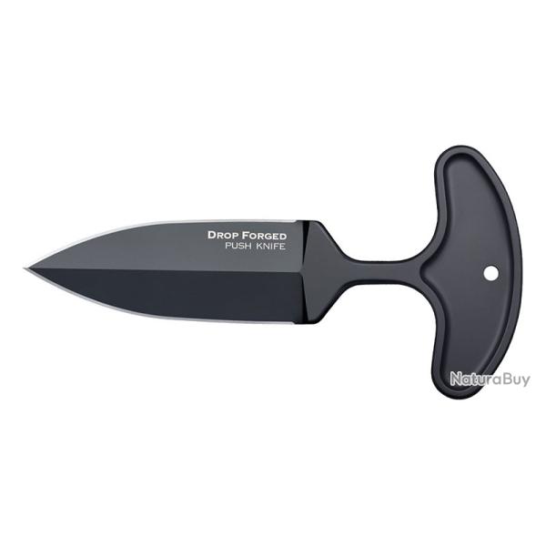 Couteau Cold Steel Drop forged push knife - Lame 102mm - Manche Acier - Etui Secure-Ex avec clip