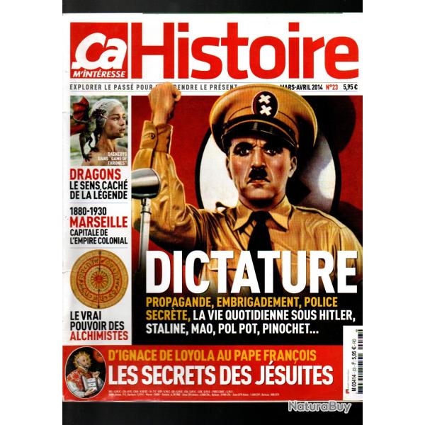 �a m'interesse histoire 23 de 2014, dictature, j�suites, dragons, alchimistes, la poste, le radium