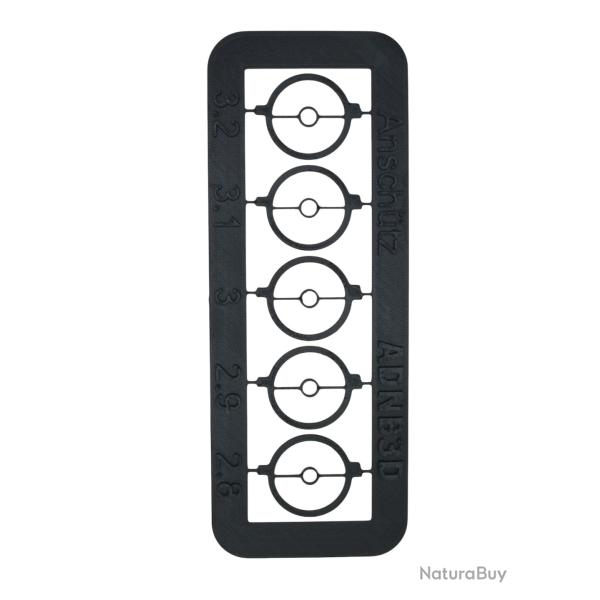 plaquette d'inserts pour guidon Ansch�tz anneau central de 2.8 � 3.2 mm