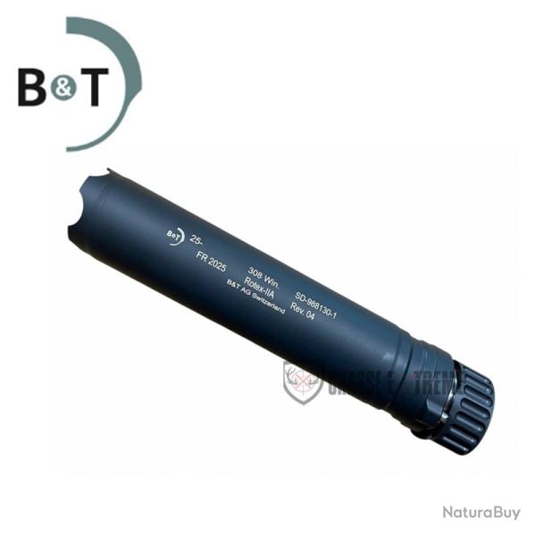 Silencieux B&T Rotex IIA Cal 308 Win pour Compensateur B&T Noir