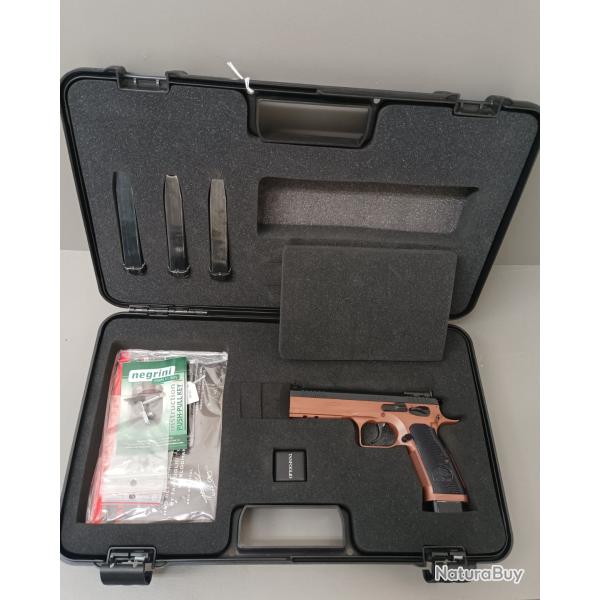 Pistolet TANFOGLIO Xtrem III E.G.D calibre 9x19 avec mallette, accessoires et 4 chargeurs