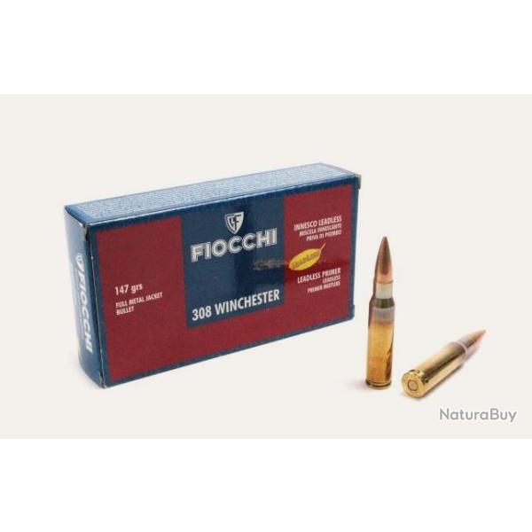 Cartouches Fiocchi c/.308 win fmj - 147 grains