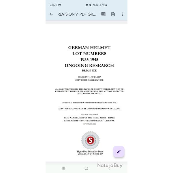 Livre num�rique BRIAN ICE 9 Identification casques Allemands